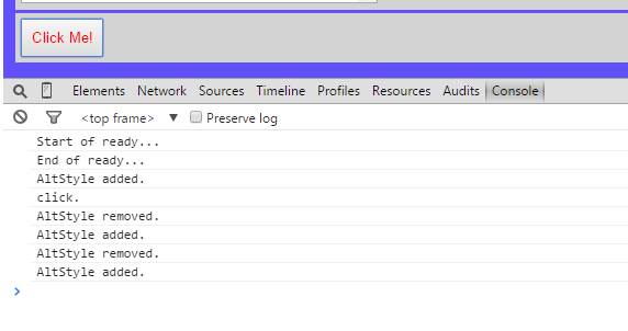 jQuery 'on' function example in motion.