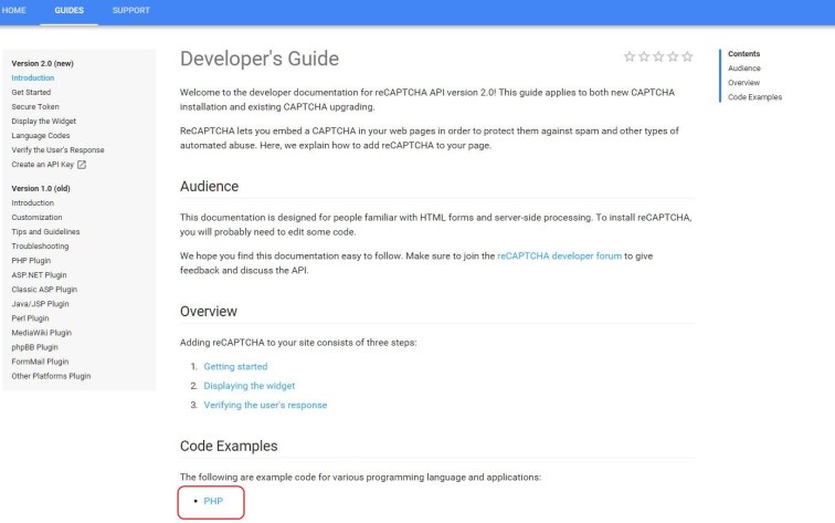 reCAPTCHA Code Examples Available.