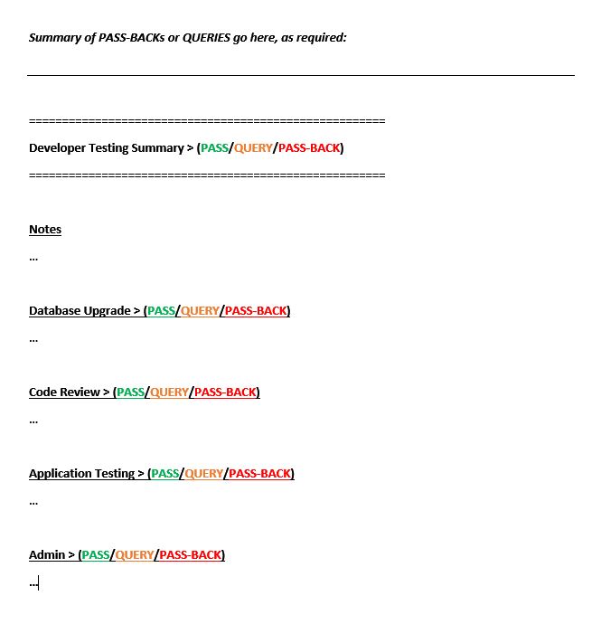 Illustration of how to structure you Developer Testing.