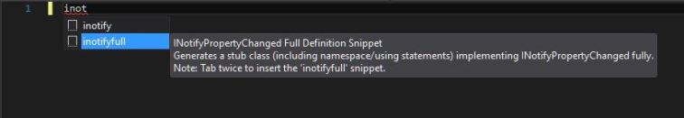 Shows a code file before using the full custom snippet.
