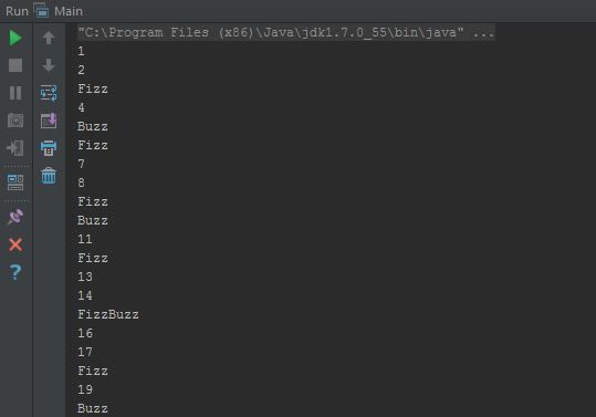 FizzBuzz Command Line Output.