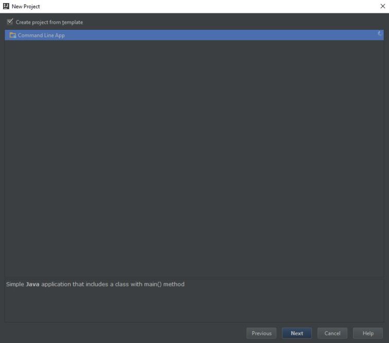 Create a Command Line Application in IntelliJ.