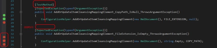 Missing Test Method Attribute.