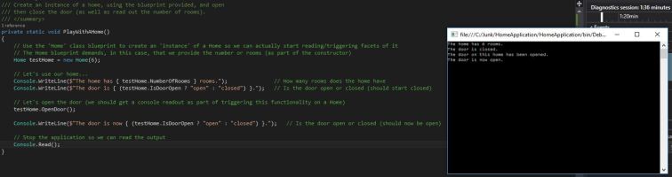 Home object being used.