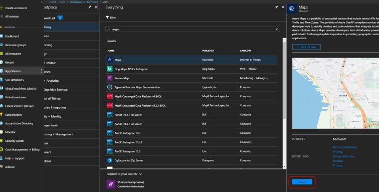 Creating a Maps Resource.